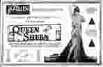 Advert for the film Queen of Sheba in the Nov. 26, 1921, Edmonton Journal. Note that the star, Betty Blythe, didn't get named in the ad.