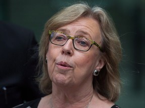 Green party Leader Elizabeth May, pictured in May, is engaged and making plans for a wedding next spring. May says she and John Kidder will be married in Victoria on April 22 and are planning a train trip from Vancouver to Ottawa shortly afterwards as their honeymoon.