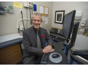Mike McLoughlin is the founding director of the Walk-In Clinics of BC, and is pictured at the Kensington Medical Clinic in Burnaby, BC Thursday, November 8, 2018.