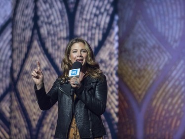Sophie Gregoire Trudeau on stage at WE Day in Vancouver, Nov. 22, 2018.