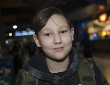 William A. Fraser Middle school student Kade Hill attends WE Day in Vancouver, Nov. 22, 2018.