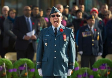 Remembrance Day at Commercial Drive cenotaph in Vancouver on Nov. 11, 2018.