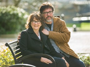 Alison Snowden with husband David Fine in Vancouver on Nov. 11.