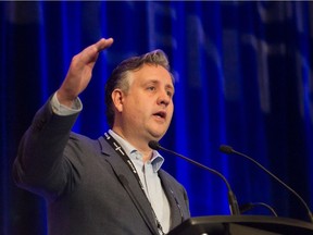 FILE PHOTO: Vancouver Mayor Kennedy Stewart speaks during a B.C. Not-Profit Housing Association, the Co-op Housing Federation of B.C. and the Aboriginal Housing Management AssociationSheraton conference at Wall Centre in Vancouver, BC, NOV. 18, 2018.