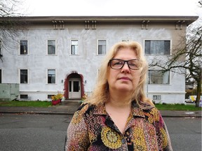 VANCOUVER, BC., November 28, 2018 -- Valerie Farina stands outside her rental apartment in Vancouver, BC., November 28, 2018. She is being evicted so the building can undergo renovations. (NICK PROCAYLO/PostMedia)   00055468A ORG XMIT: 00055468A [PNG Merlin Archive]