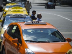 Taxis at Canada Place in Vancouver.