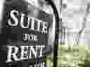 A suite for rent sign in Vancouver, B.C.