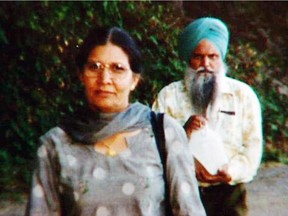 Undated photo of Malkit Kaur Sidhu (front) and Surjit Singh Badesha, mother and uncle respectively of Jaswinder Kaur "Jassi" Sidhu, the 25-year-old Maple Ridge woman who defied her family to marry the man she loved and was murdered in India on June 8, 2000.