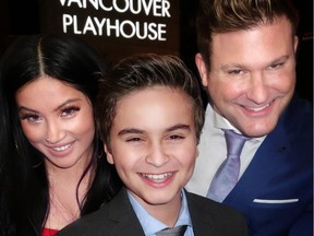 Twelve-year-old, multi-role TV and big-screen actor Chance Hurstfield was backed by singer Elise Estrada and her husband, Adam Hurstfield, at the UBCP/ACTRA annual awards ceremony.