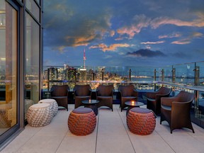 You're not going to find a view like this of Toronto's iconic skyline at any downtown hotel. Hotel X opened on the Exhibition Grounds this year, embracing the 'urban resort' concept.