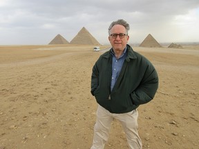 Ken Coach at the pyramids on the Giza plateau in Egypt.
