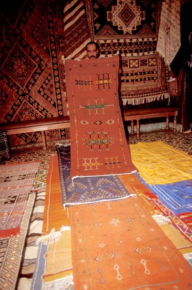 Carpet seller in Marrakech.