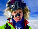 Colin O'Brady in Antarctica. He made the 1,500-kilometre journey across the continent in 54 days.