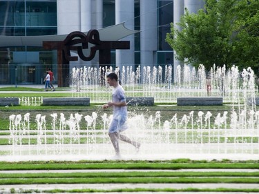 Cool down in some city fountains.