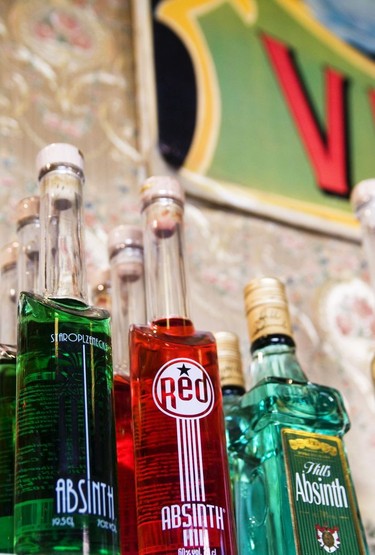 Around 100 types of absinthe are available at the Absinthe Depot.