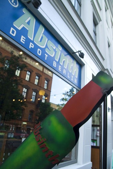 Around 100 types of absinth are available at the Absinthe Depot.