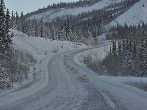 File photo of the Klondike Highway between Whitehorse and Dawson City.