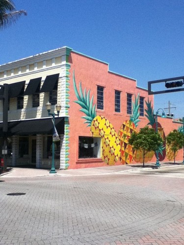 The Dancing Pineapples mural downtown is just one of many public art works.