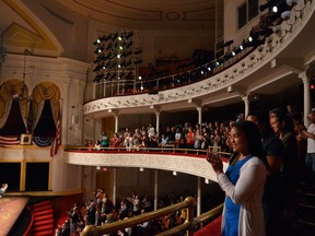 Ford’s Theatre, where President Abraham Lincoln was shot, is a popular venue in Washington. The presidential box, in which Lincoln was sitting when he was shot, is at upper left.