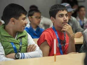 FILE PHOTO: Recent immigrant and refugee children, aged 14-18 years old who are heading to school in the Surrey School District attend the district's Community Connect Through Experience program in Surrey, BC Wednesday, August 3, 2016.