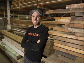 Unbuilders Deconstruction CEO and co-founder Adam Corneil at the company's warehouse space in Vancouver.