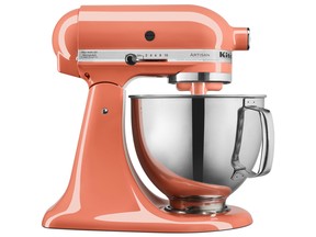 KitchenAid five-quart tilt-head stand mixer.