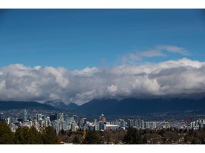 Condo and office towers fill the downtown skyline in Vancouver, B.C., on Friday March 30, 2018.