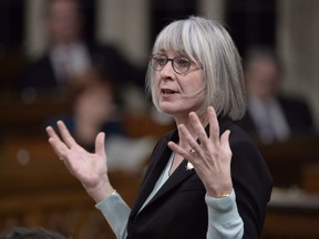 Employment, Workforce Development and Labour Minister Patricia Hajdu responds to a question during Question Period in the House of Commons Thursday November 22, 2018 in Ottawa.