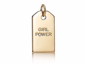 Girl Power’ 18-karat gold charm pendant, $1300 at Tiffany, tiffany.ca.