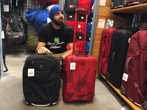 Staff at MEC can help you choose the best luggage for a gift.