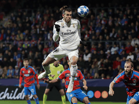 Real Madrid Real midfielder Gareth Bale during a Champions League.