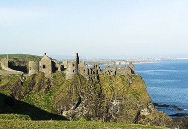 Old Bushmills - the home of Irish whiskey. NORTHERN IRELAND. One Time Use Only. Historic Dunluce Castle along the Causeway Coast is only a stoneís throw from Old Bushmills and is well worth a visit. Photo credit: Paul Marshall . [PNG Merlin Archive]