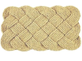 Entryways Knot-ical handwoven coconut-fiber doormat ($38.57, homedepot.com). (Entryways)