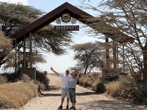 Ken Donohue and his wife Carrie at the Serengeti National Park in Tanzania.