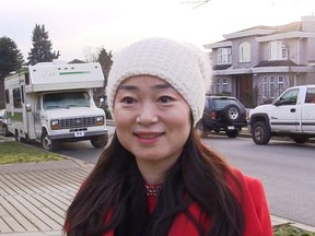 Karen Wang speaks during an interview in Burnaby, B.C., on Tuesday, Jan. 15, 2019, in this image taken from video. THE CANADIAN PRESS/Laura Kane