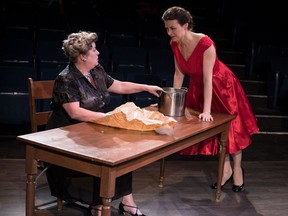 Tanja Dixon-Warren (left) and Alexis Kellum-Creer star in A Prayer for Owen Meany, which runs at the Pacific Theatre until Feb. 9.