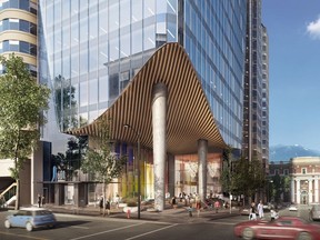 Rendering of development planned for 601 West Hastings in downtown Vancouver.