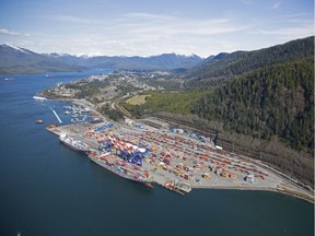 A view of the Port of Prince Rupert's Fairview Container Terminal.