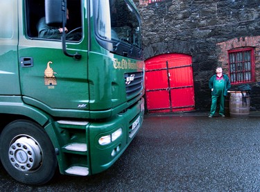 Bushmills truck outside the warehouse for storing barrels. Photo credit: Paul Marshall