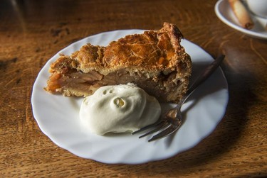 Classic Dutch apple pie (appelgebak) accompanied by a large dollop of whipped cream (slagroom), is an Amsterdam culinary highlight and arguably the best is served at Café  't Papeneiland.