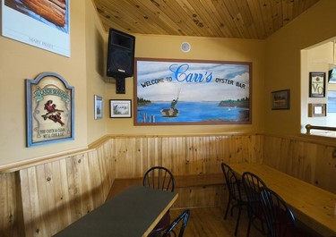 Inside Carr's Oyster Bar in Stanley Bridge – one of the best places on P.E.I. to sample oysters.