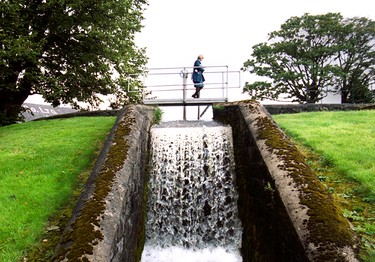 The special water from Saint Columbís Rill, a tributary of the River Bush, which runs beside the distillery, is one of the natural raw materials needed to produce Irish Malt Whiskey. Photo credit: Paul Marshall