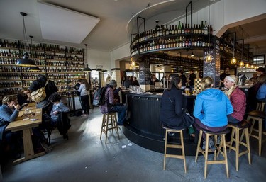 The bar area inside Brouwerij 't IJ .