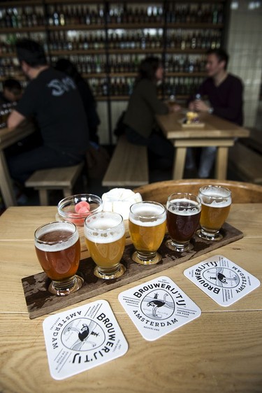 Beer selection at Brouwerij 't IJ.