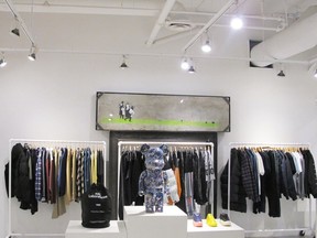 Bombing Middle England by Banksy in Jonathan+Olivia, a street-clothing store in Whistler.