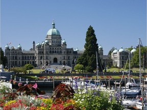 British Columbia Legislature in Victoria.