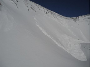 File photo: A skier has died in an avalanche in the Pebble Creek area on Friday.