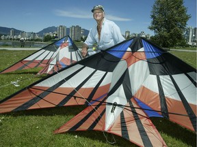 Ray Bethell, record-breaking kite-flyer and one-time fixture at Vanier Park, in a 2005 photo.
