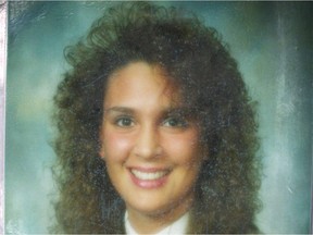 Copy of high school graduation picture of Wanda Martin shot to death Sept. 6/1994 in Richmond when she was age 20. Her common-law husband Wade Skiffington was arrested in 1999 in Nfld. after an undercover operation.