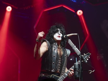Paul Stanley of KISS performs during the first show of the The Final Tour Ever - Kiss End Of The Road World Tour in Vancouver, BC, January, 31, 2019.